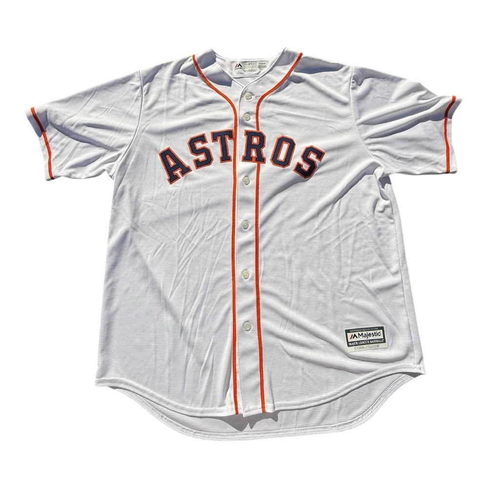 Houston Astros Majestic Cool Base Jersey – White Button Front Men’s XL